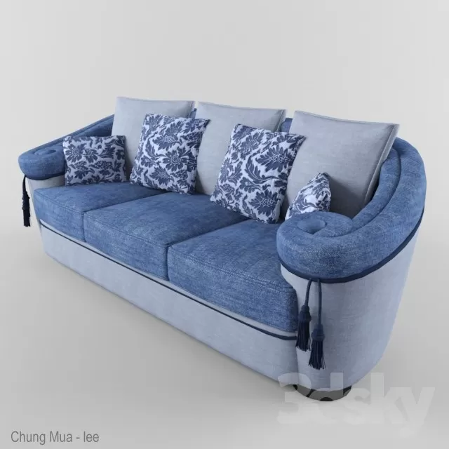 3DSKYFREE – CLASSIC - LIVINGROOM - SOFA - LONG 3DS MAX MODELS