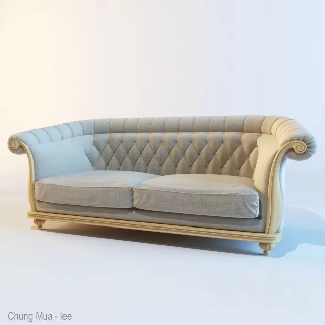 3DSKYFREE – CLASSIC - LIVINGROOM - SOFA - LONG 3DS MAX MODELS