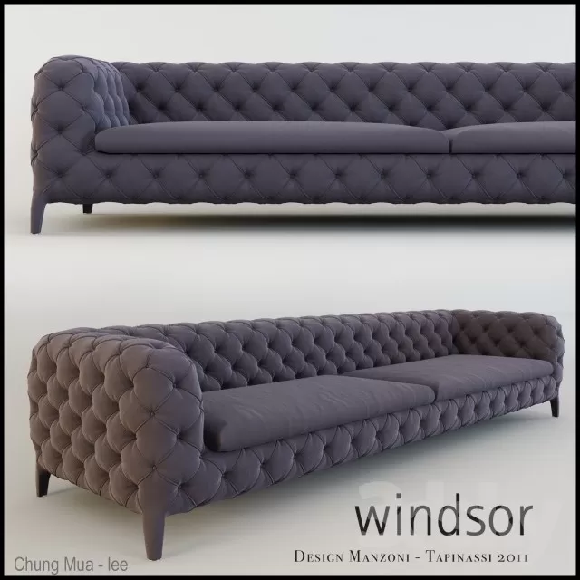 3DSKYFREE – CLASSIC - LIVINGROOM - SOFA - LONG 3DS MAX MODELS