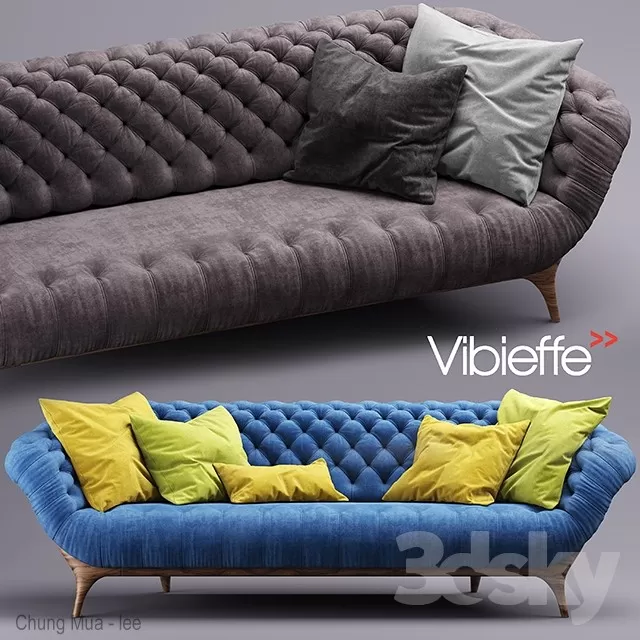 3DSKYFREE – CLASSIC - LIVINGROOM - SOFA - LONG 3DS MAX MODELS