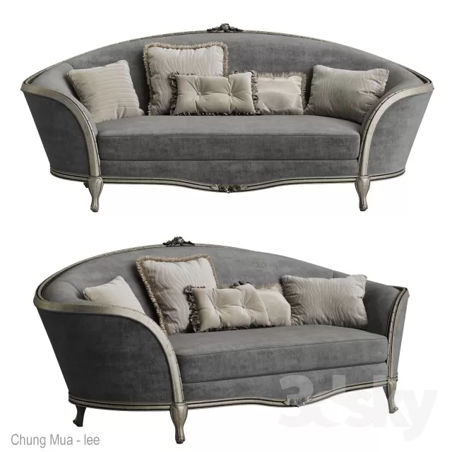 3DSKYFREE – CLASSIC - LIVINGROOM - SOFA - LONG 3DS MAX MODELS