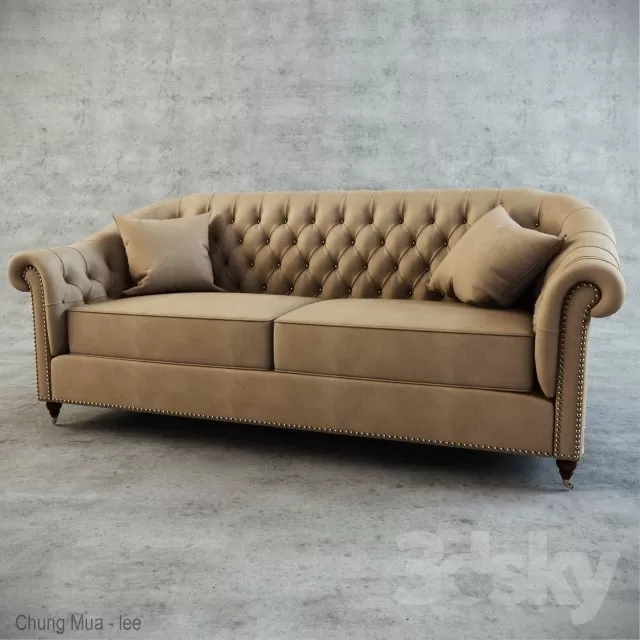 3DSKYFREE – CLASSIC - LIVINGROOM - SOFA - LONG 3DS MAX MODELS