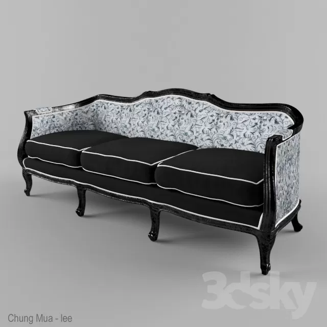 3DSKYFREE – CLASSIC - LIVINGROOM - SOFA - LONG 3DS MAX MODELS