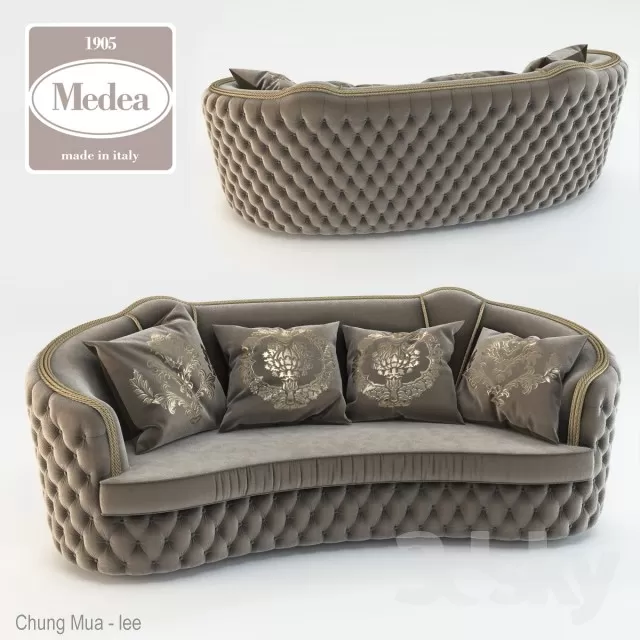 3DSKYFREE – CLASSIC - LIVINGROOM - SOFA - LONG 3DS MAX MODELS