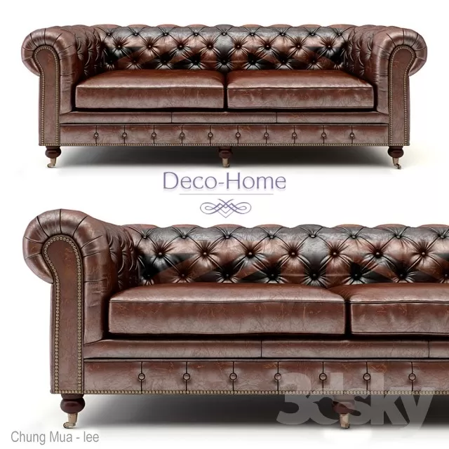 3DSKYFREE – CLASSIC - LIVINGROOM - SOFA - LONG 3DS MAX MODELS