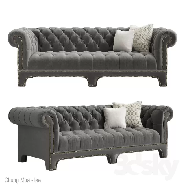 3DSKYFREE – CLASSIC - LIVINGROOM - SOFA - LONG 3DS MAX MODELS