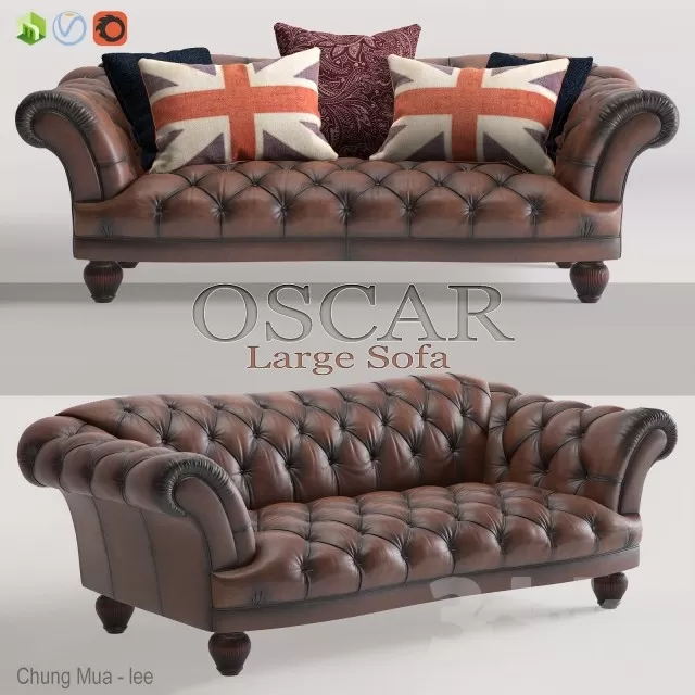 3DSKYFREE – CLASSIC - LIVINGROOM - SOFA - LONG 3DS MAX MODELS