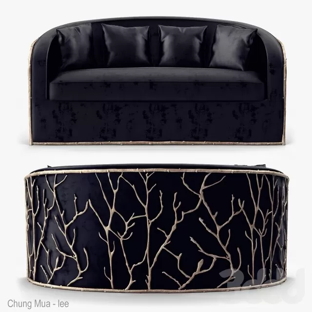 3DSKYFREE – CLASSIC - LIVINGROOM - SOFA - LONG 3DS MAX MODELS