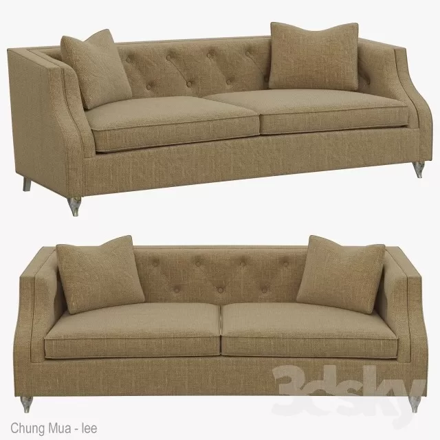 3DSKYFREE – CLASSIC - LIVINGROOM - SOFA - LONG 3DS MAX MODELS