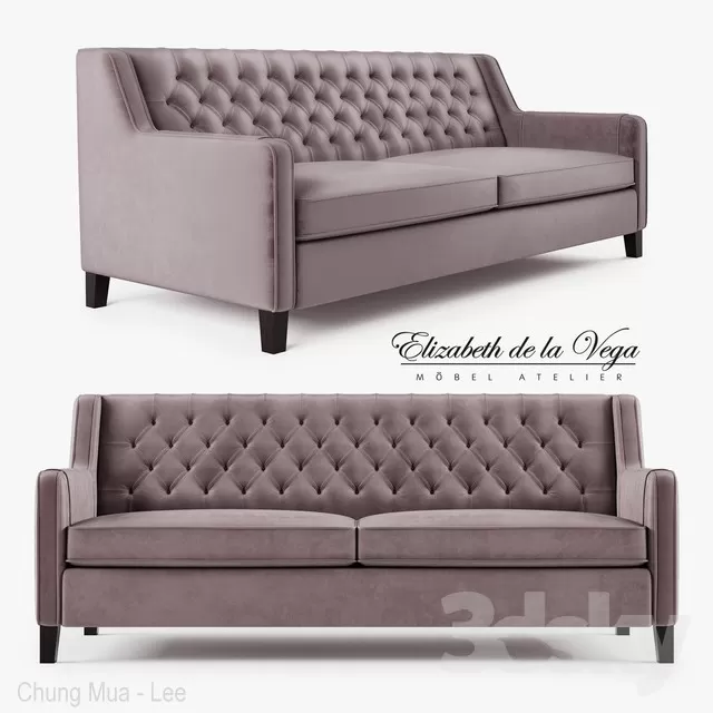 3DSKYFREE – CLASSIC - LIVINGROOM - SOFA - LONG 3DS MAX MODELS