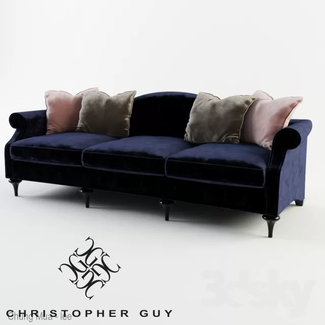 3DSKYFREE – CLASSIC - LIVINGROOM - SOFA - LONG 3DS MAX MODELS