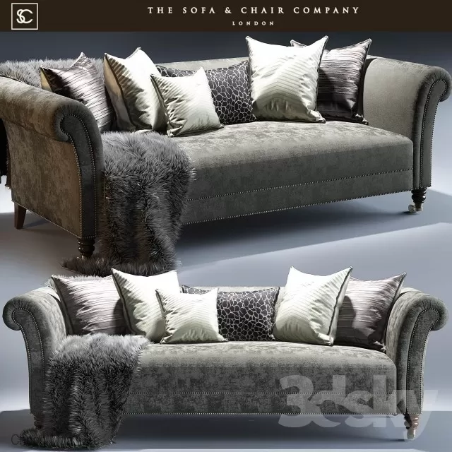 3DSKYFREE – CLASSIC - LIVINGROOM - SOFA - LONG 3DS MAX MODELS