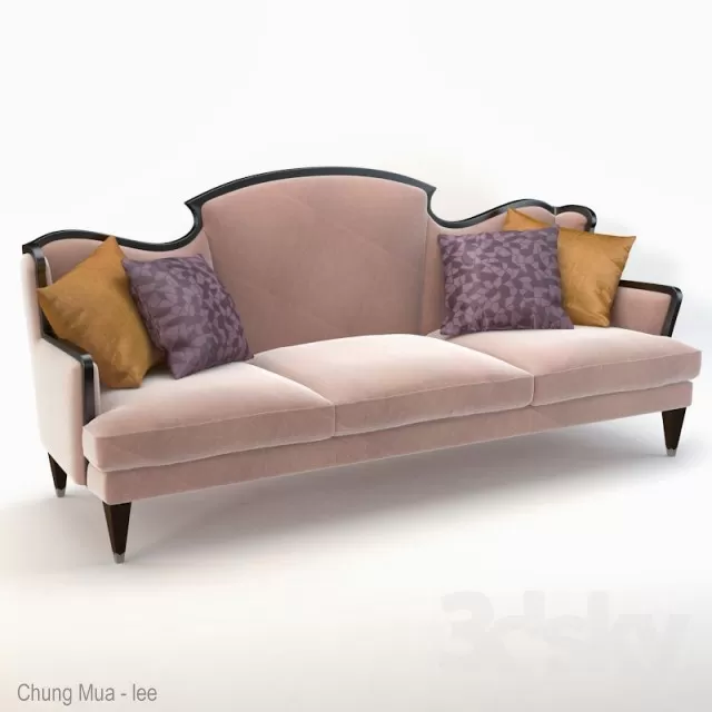 3DSKYFREE – CLASSIC - LIVINGROOM - SOFA - LONG 3DS MAX MODELS