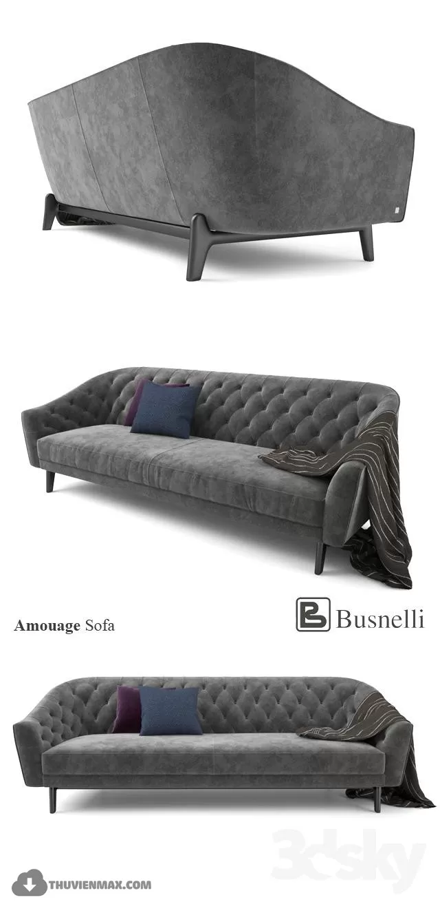 3DSKYFREE – CLASSIC - LIVINGROOM - SOFA - LONG 3DS MAX MODELS