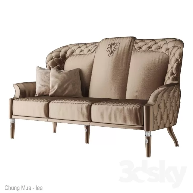 3DSKYFREE – CLASSIC - LIVINGROOM - SOFA - LONG 3DS MAX MODELS