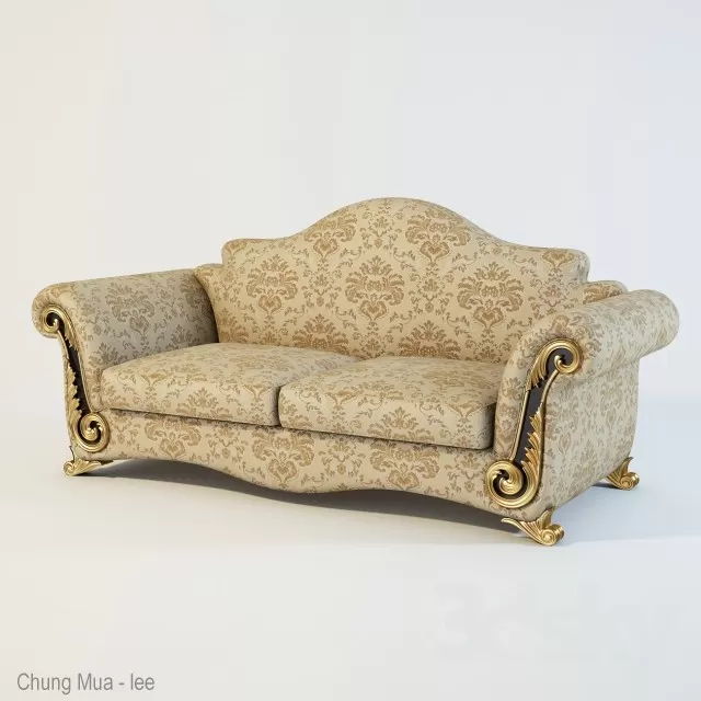 3DSKYFREE – CLASSIC - LIVINGROOM - SOFA - LONG 3DS MAX MODELS
