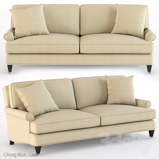 3DSKYFREE – CLASSIC - LIVINGROOM - SOFA - LONG 3DS MAX MODELS