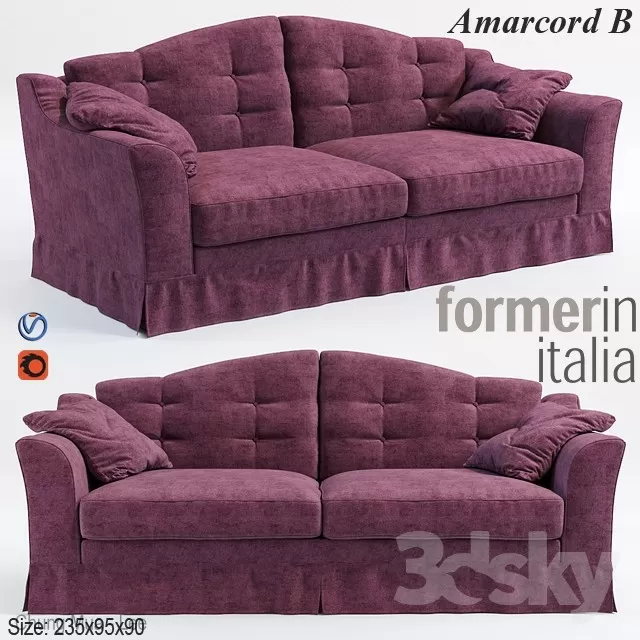 3DSKYFREE – CLASSIC - LIVINGROOM - SOFA - LONG 3DS MAX MODELS