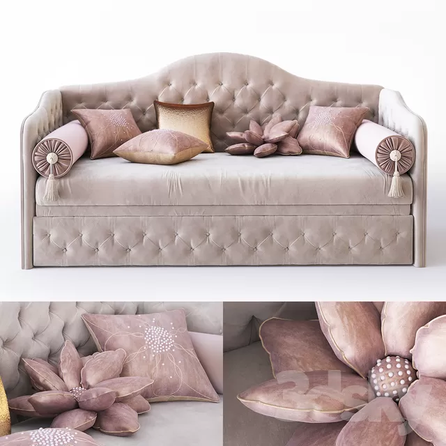 3DSKYFREE – CLASSIC - LIVINGROOM - SOFA - LONG 3DS MAX MODELS