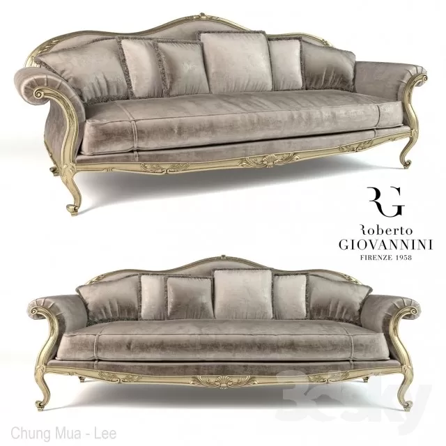 3DSKYFREE – CLASSIC - LIVINGROOM - SOFA - LONG 3DS MAX MODELS