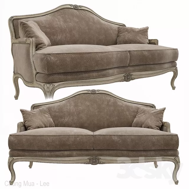 3DSKYFREE – CLASSIC - LIVINGROOM - SOFA - LONG 3DS MAX MODELS