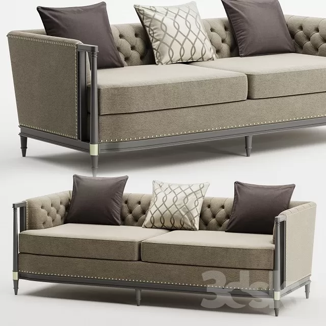 3DSKYFREE – CLASSIC - LIVINGROOM - SOFA - LONG 3DS MAX MODELS