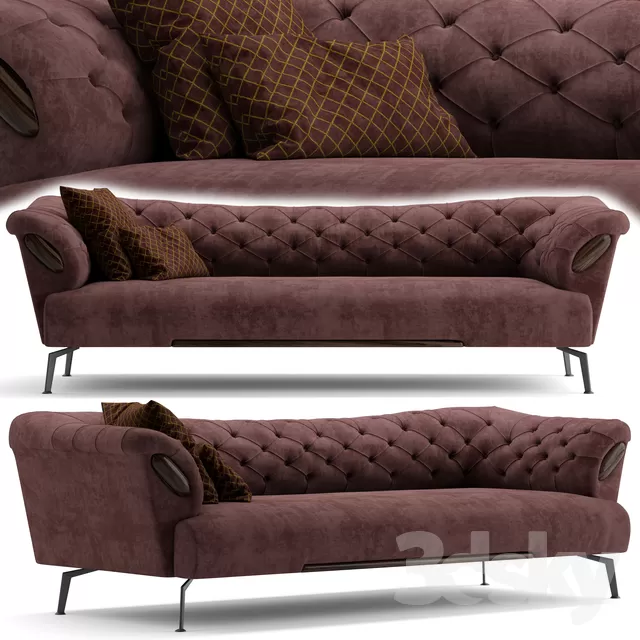 3DSKYFREE – CLASSIC - LIVINGROOM - SOFA - LONG 3DS MAX MODELS