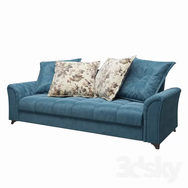 3DSKYFREE – CLASSIC - LIVINGROOM - SOFA - LONG 3DS MAX MODELS