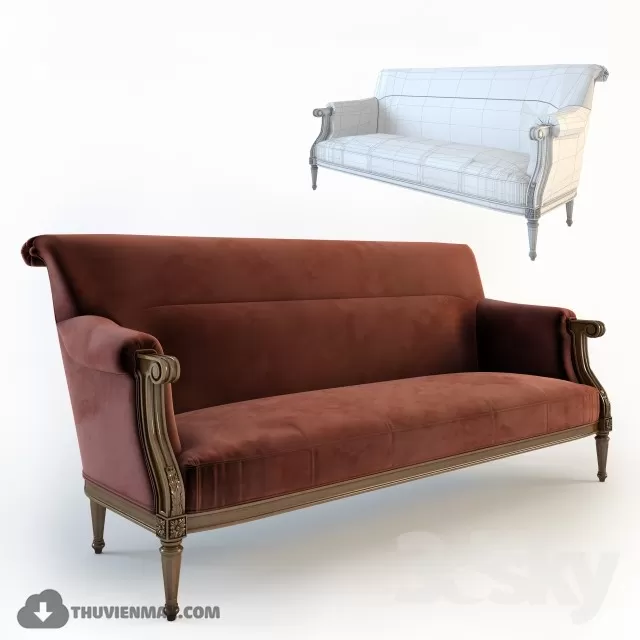 3DSKYFREE – CLASSIC - LIVINGROOM - SOFA - LONG 3DS MAX MODELS