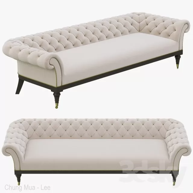 3DSKYFREE – CLASSIC - LIVINGROOM - SOFA - LONG 3DS MAX MODELS