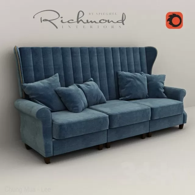 3DSKYFREE – CLASSIC - LIVINGROOM - SOFA - LONG 3DS MAX MODELS
