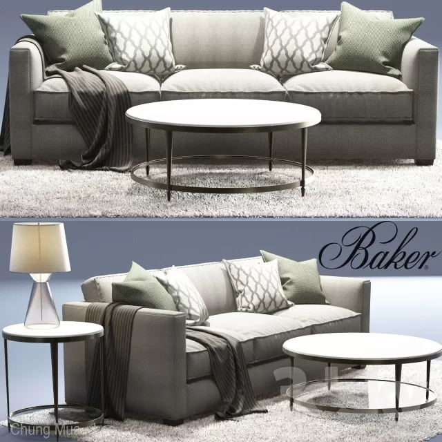 3DSKYFREE – CLASSIC - LIVINGROOM - SOFA - LONG 3DS MAX MODELS