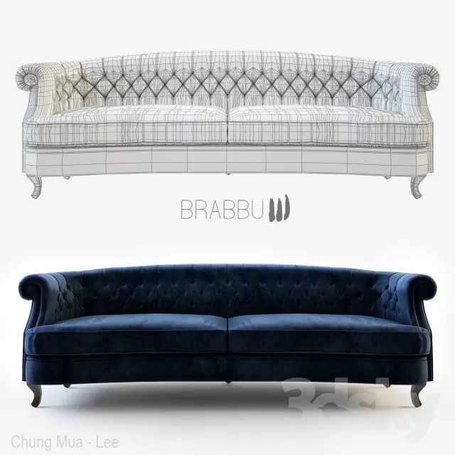 3DSKYFREE – CLASSIC - LIVINGROOM - SOFA - LONG 3DS MAX MODELS