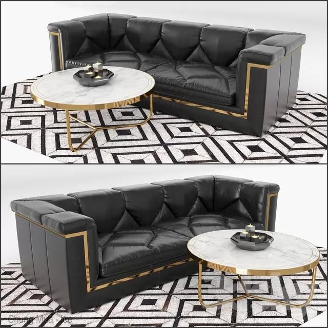 3DSKYFREE – CLASSIC - LIVINGROOM - SOFA - LONG 3DS MAX MODELS