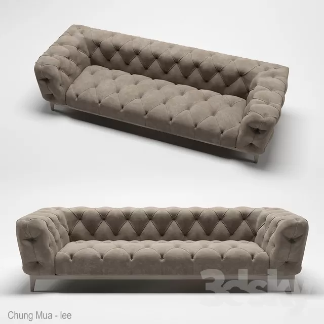 3DSKYFREE – CLASSIC - LIVINGROOM - SOFA - LONG 3DS MAX MODELS