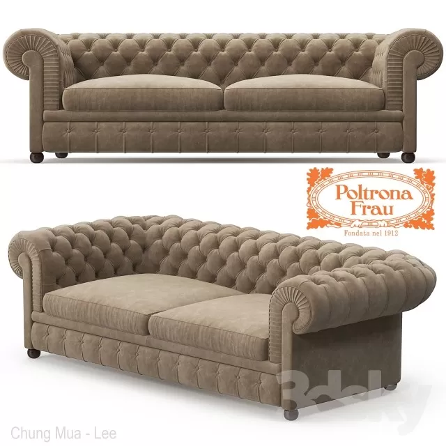 3DSKYFREE – CLASSIC - LIVINGROOM - SOFA - LONG 3DS MAX MODELS