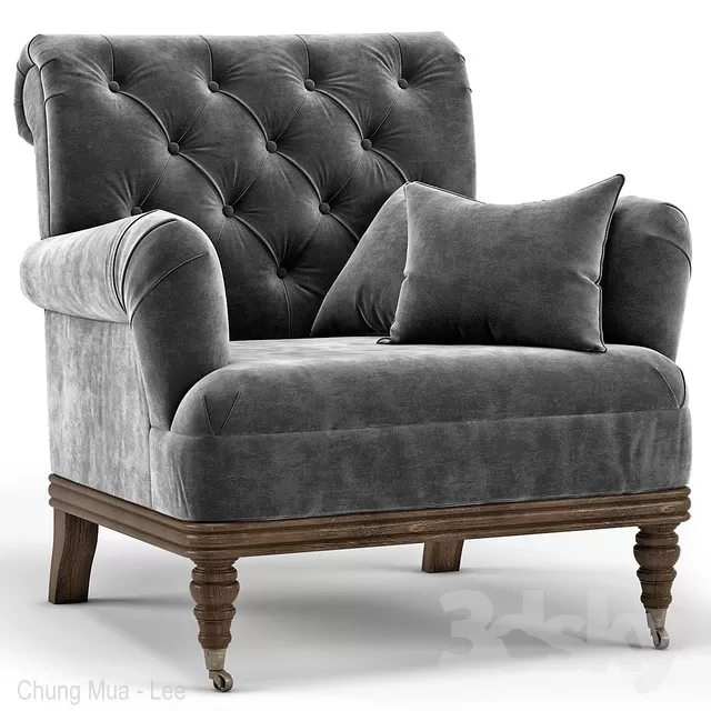 3DSKYFREE – CLASSIC - LIVINGROOM - SOFA - SINGLE 3DS MAX MODELS