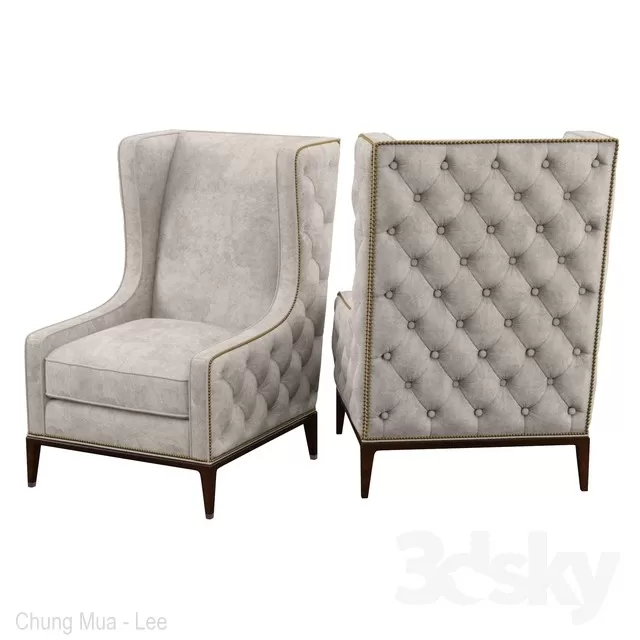 3DSKYFREE – CLASSIC - LIVINGROOM - SOFA - SINGLE 3DS MAX MODELS