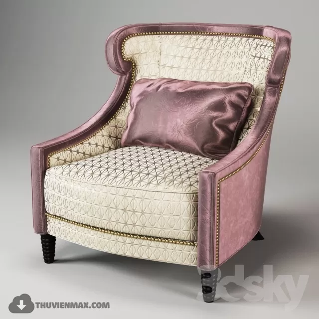 3DSKYFREE – CLASSIC - LIVINGROOM - SOFA - SINGLE 3DS MAX MODELS