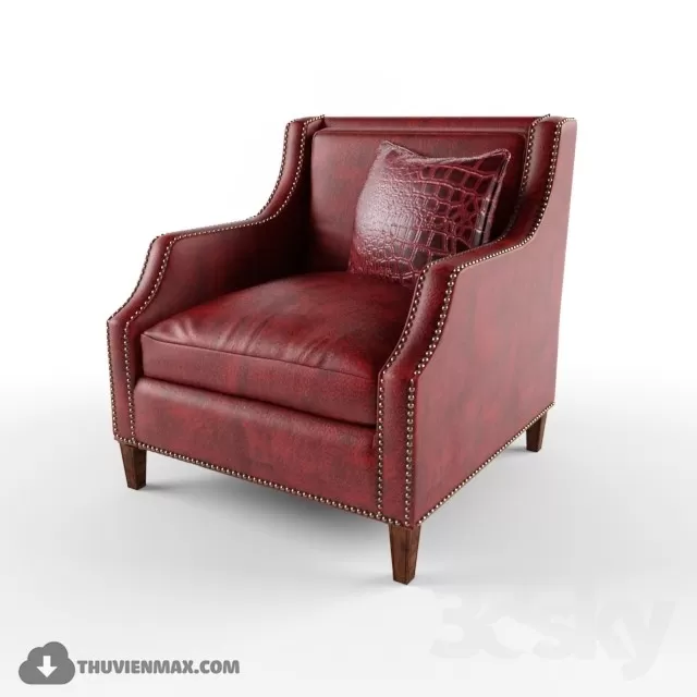 3DSKYFREE – CLASSIC - LIVINGROOM - SOFA - SINGLE 3DS MAX MODELS