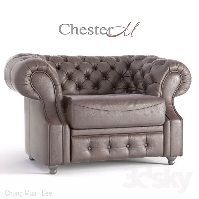 3DSKYFREE – CLASSIC - LIVINGROOM - SOFA - SINGLE 3DS MAX MODELS