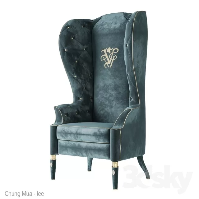 3DSKYFREE – CLASSIC - LIVINGROOM - SOFA - SINGLE 3DS MAX MODELS