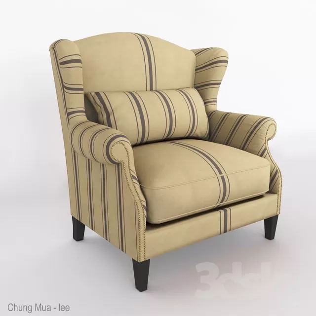 3DSKYFREE – CLASSIC - LIVINGROOM - SOFA - SINGLE 3DS MAX MODELS