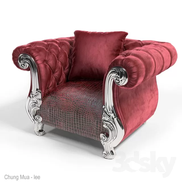3DSKYFREE – CLASSIC - LIVINGROOM - SOFA - SINGLE 3DS MAX MODELS