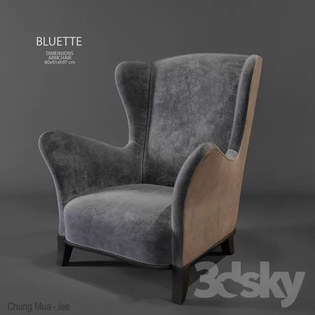 3DSKYFREE – CLASSIC - LIVINGROOM - SOFA - SINGLE 3DS MAX MODELS