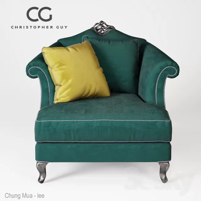 3DSKYFREE – CLASSIC - LIVINGROOM - SOFA - SINGLE 3DS MAX MODELS