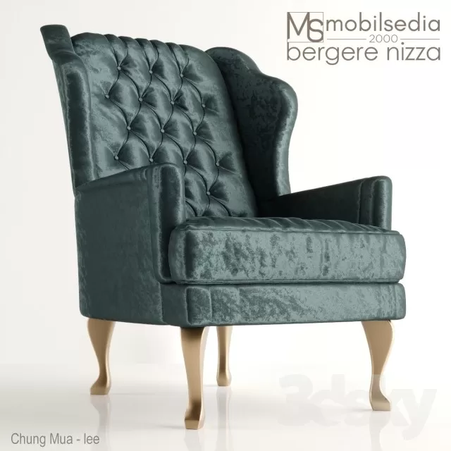 3DSKYFREE – CLASSIC - LIVINGROOM - SOFA - SINGLE 3DS MAX MODELS