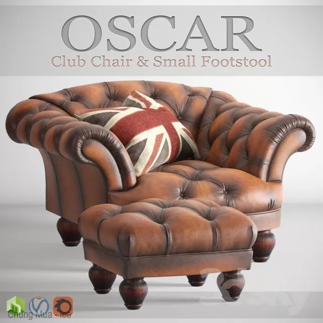3DSKYFREE – CLASSIC - LIVINGROOM - SOFA - SINGLE 3DS MAX MODELS