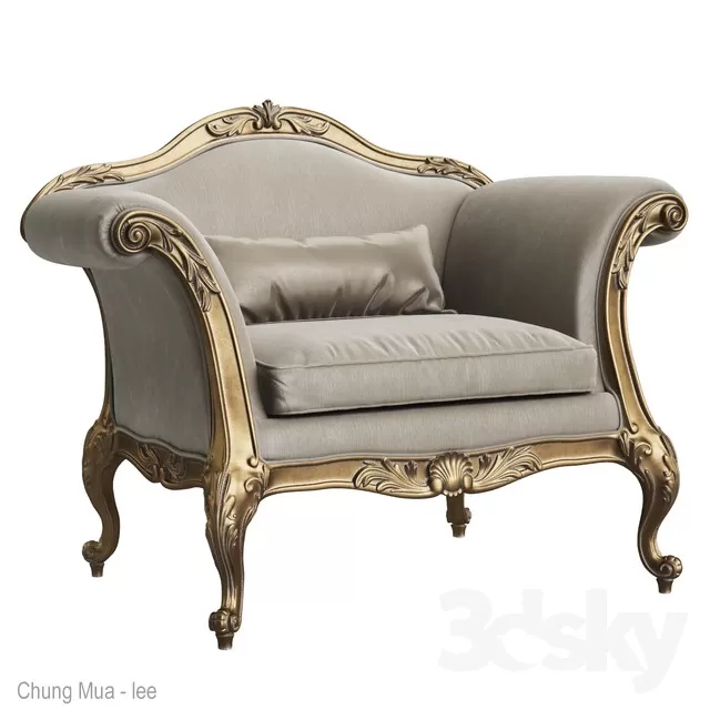 3DSKYFREE – CLASSIC - LIVINGROOM - SOFA - SINGLE 3DS MAX MODELS