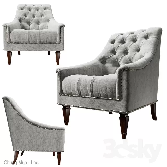 3DSKYFREE – CLASSIC - LIVINGROOM - SOFA - SINGLE 3DS MAX MODELS